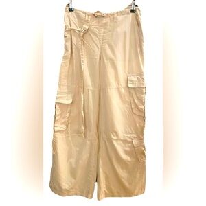 Angel Kiss Baggy Cargo Trousers in Cream Color